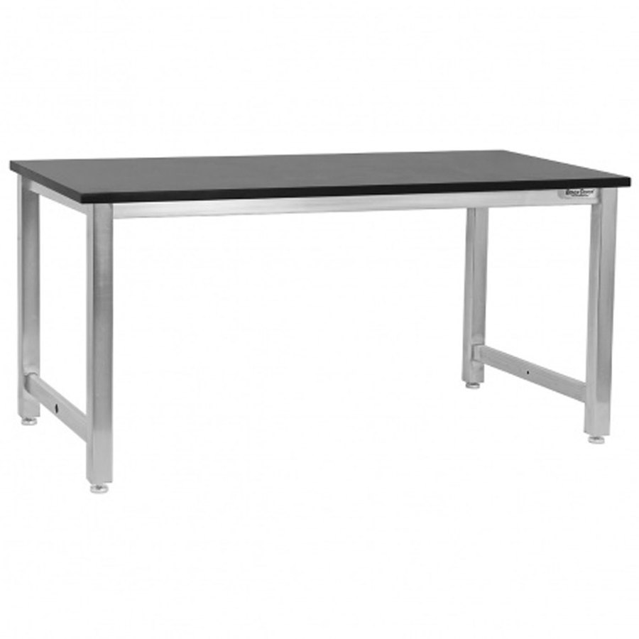 Phenolic resin work surface on the stainless steel frame